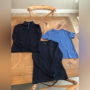 Ralph Lauren bundle size 7 blue lot tee shirts polos